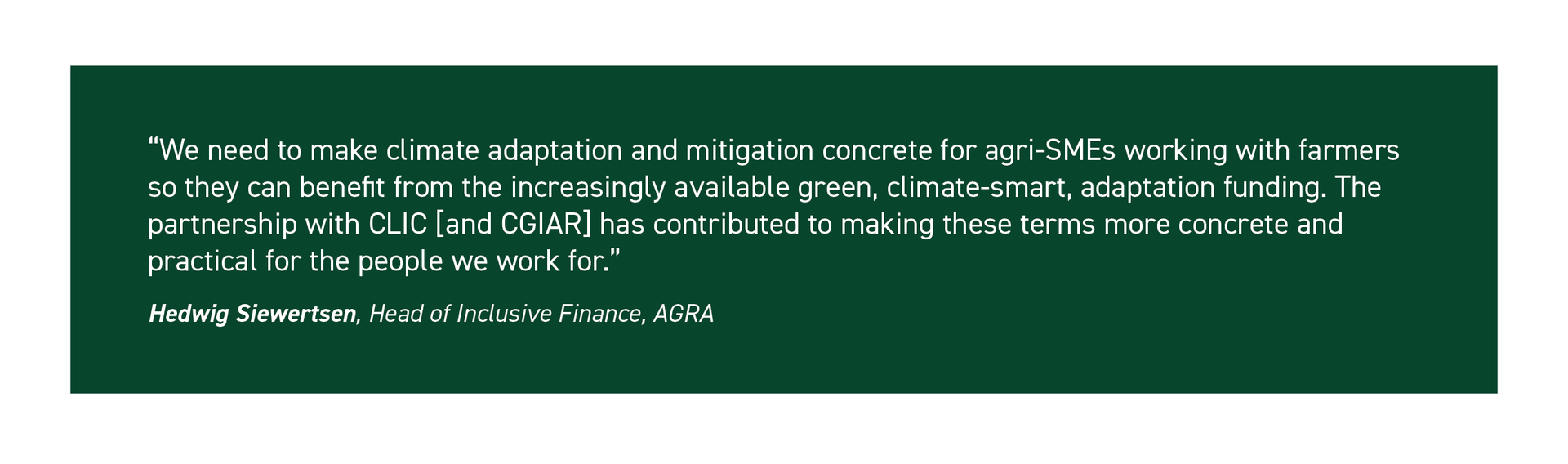 CLIC and CGIAR (ImpactSF) - Quote 2 - Alliance Bioversity International - CIAT