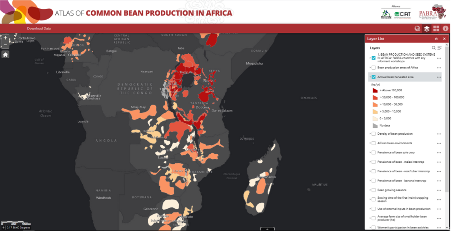 Bean Atlas app for common bean production in Africa