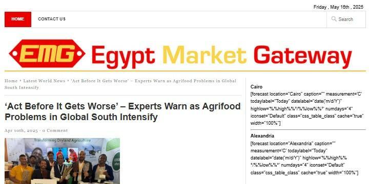 The Alliance at CGIAR Science Week - Media Coverage 10
