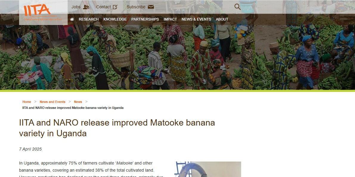 The Alliance at CGIAR Science Week - Media Coverage 12