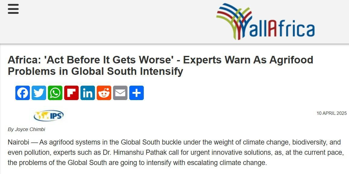 The Alliance at CGIAR Science Week - Media Coverage 8