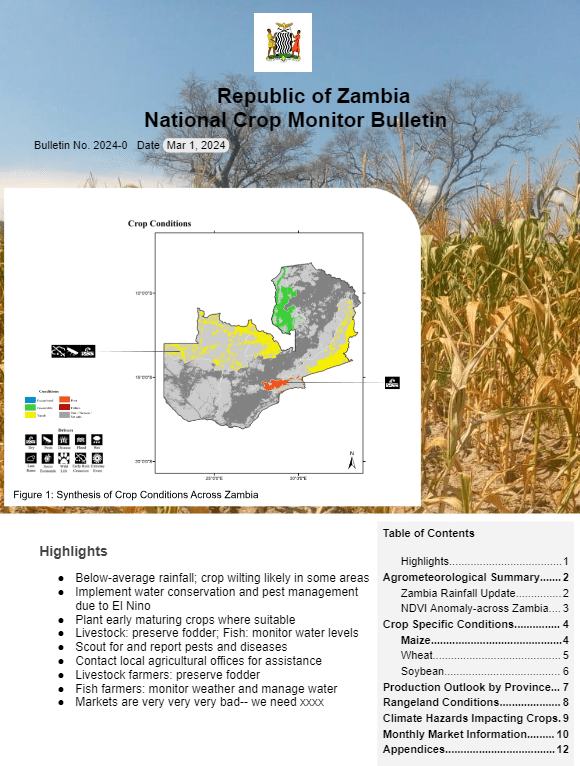 Zambia Launches National Crop Monitor to Enhance Agricultural Resilience Amidst Drought Crisis - Map 4