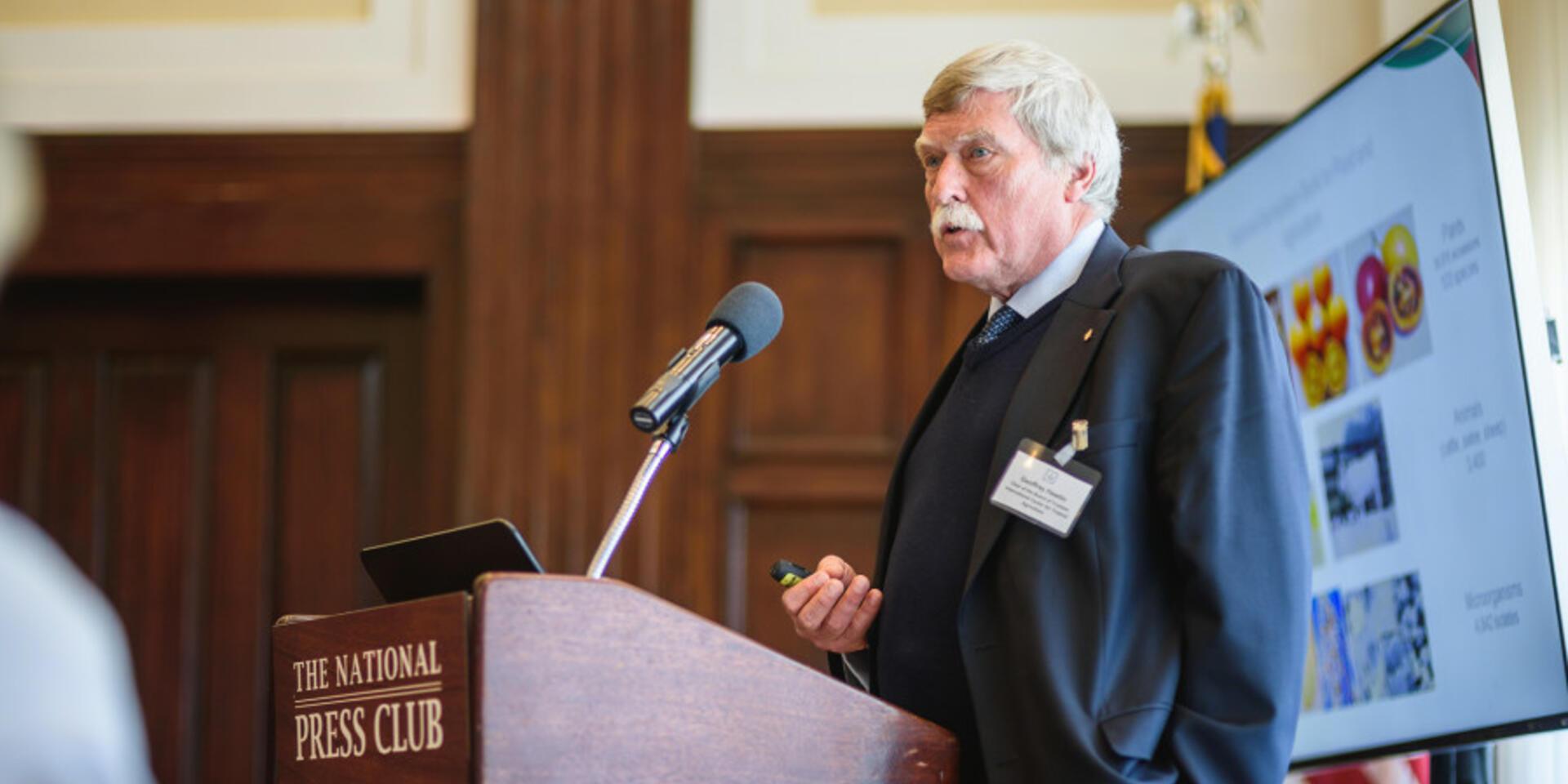 Geoffrey Hawtin, Chairman of CIAT&rsquo;s Board of Trustees, awarded an Officer of the Order of the British Empire