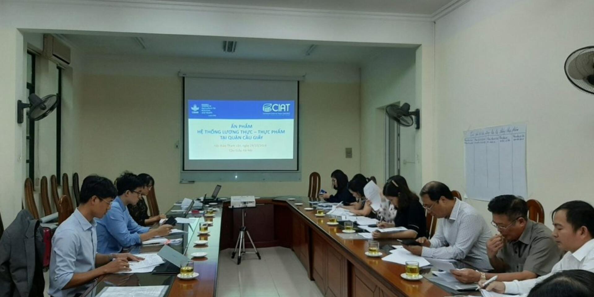 Multi-stakeholder Workshops for Food Systems Profiles at the A4NH Benchmark Sites along rural-urban transect in Vietnam