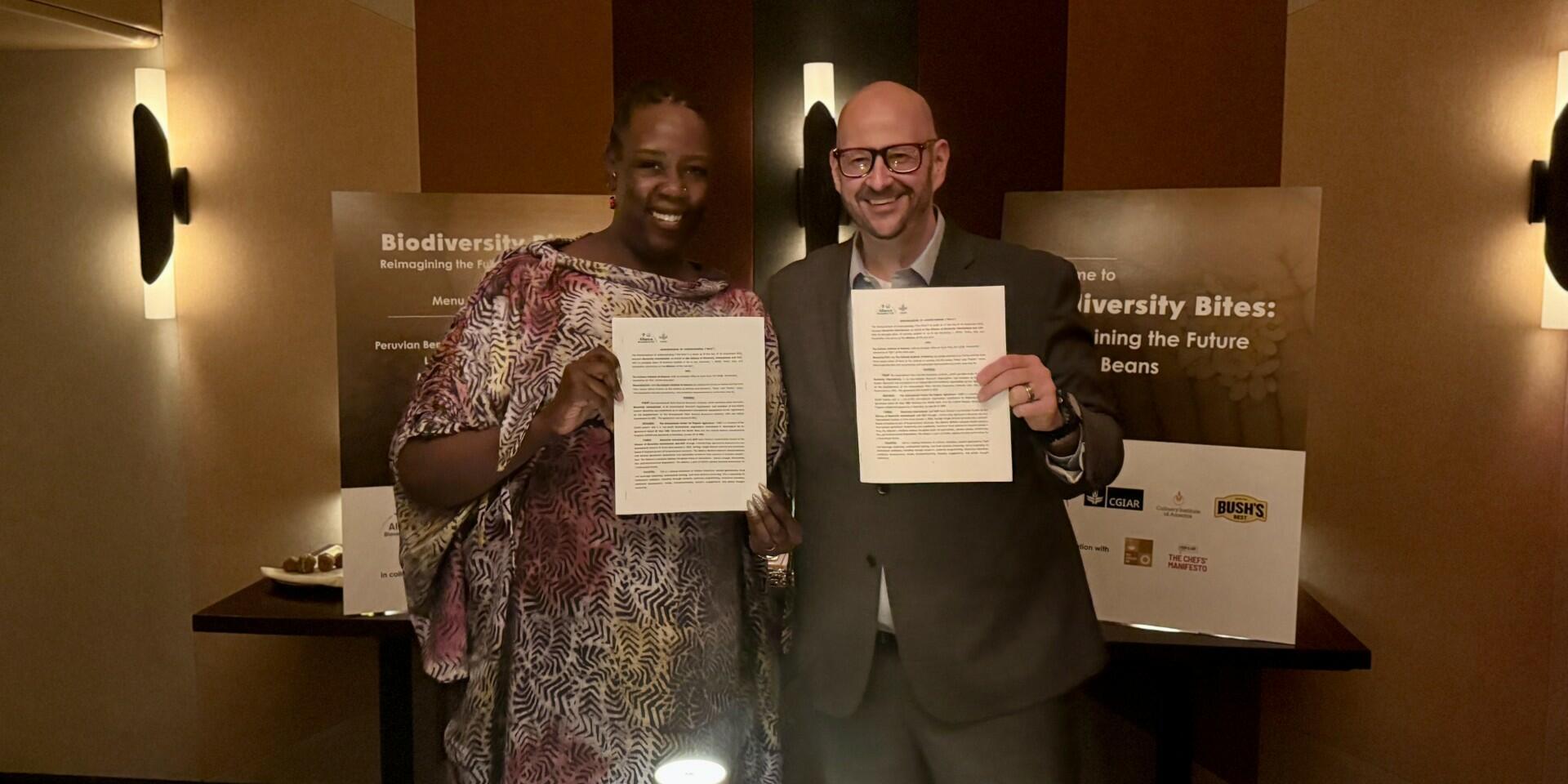 Connecting food systems science with Culinary Practice -  Alliance of Bioversity International and CIAT and The Culinary Institute of America Sign Partnership