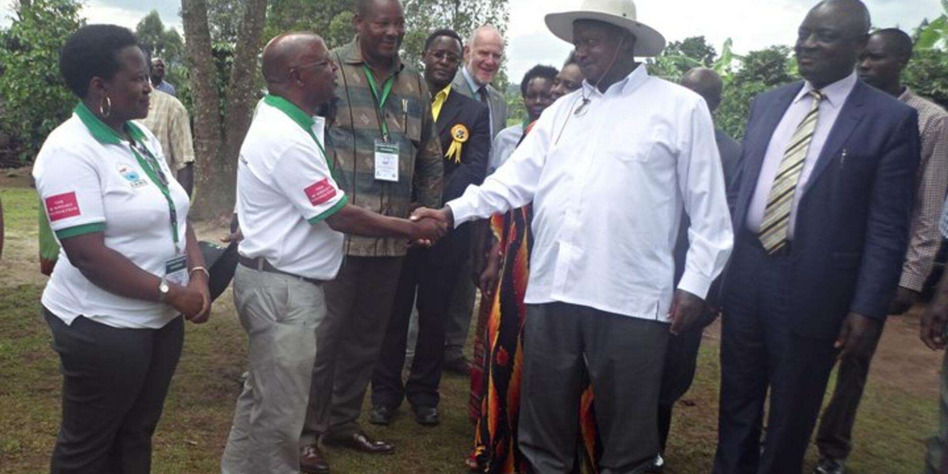 Uganda President Museveni officiates at Bioversity International Banana Farmers Day