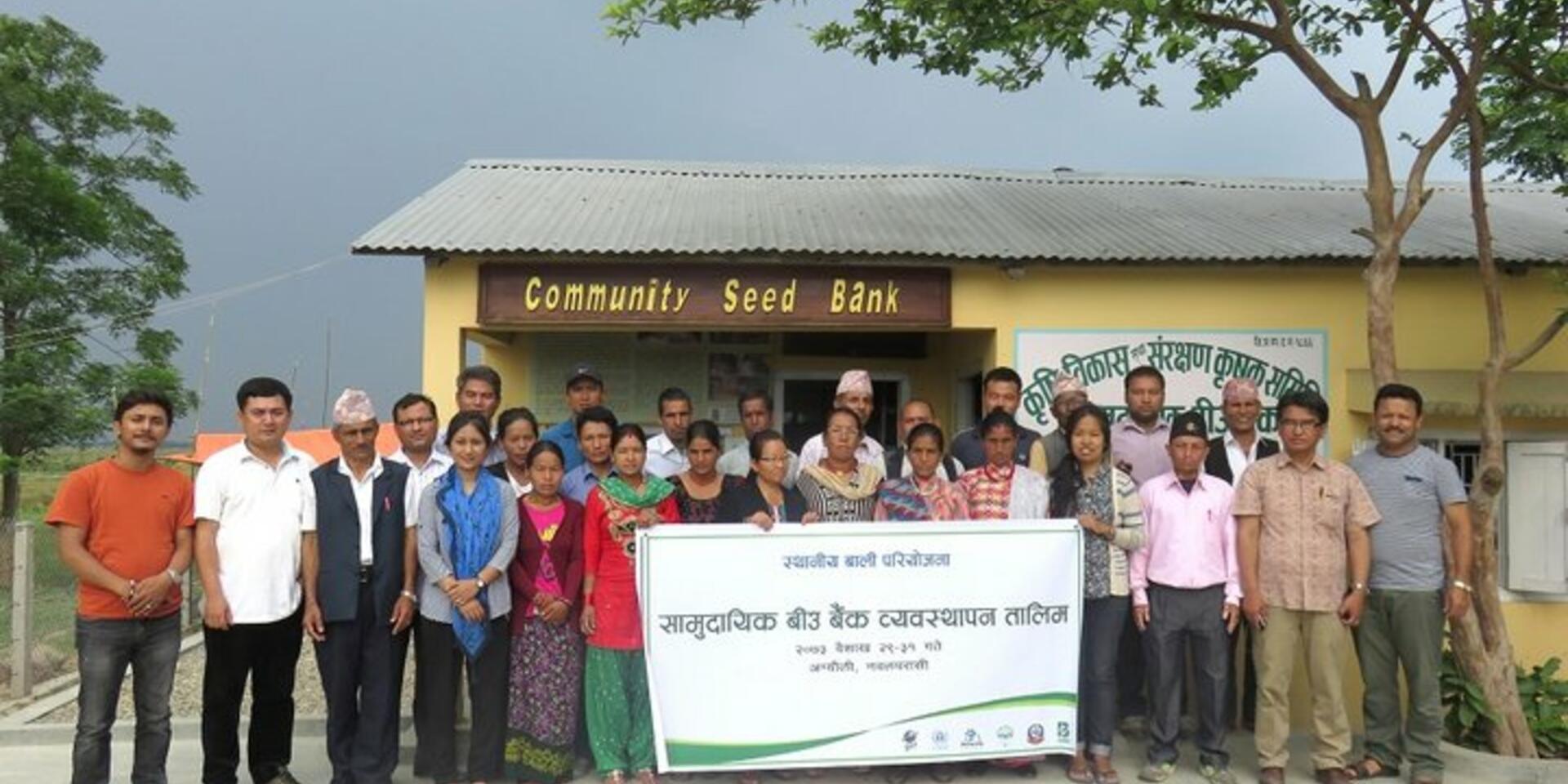 Farmers get to work to establish vital community seedbanks in Nepal