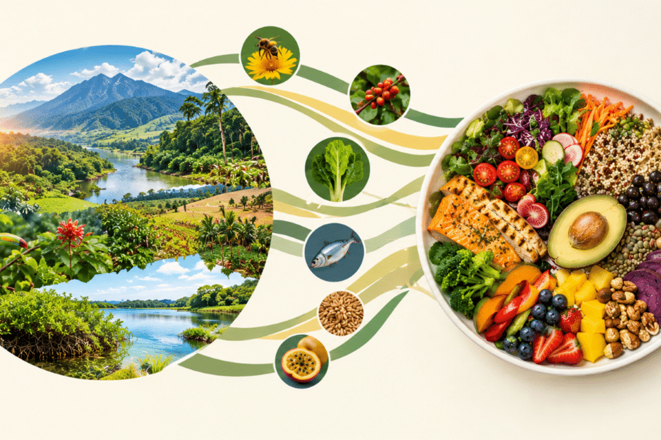 Biodiverse landscapes, biodiverse plates - lessons from Ucayali and Colombia's new dietary guidelines