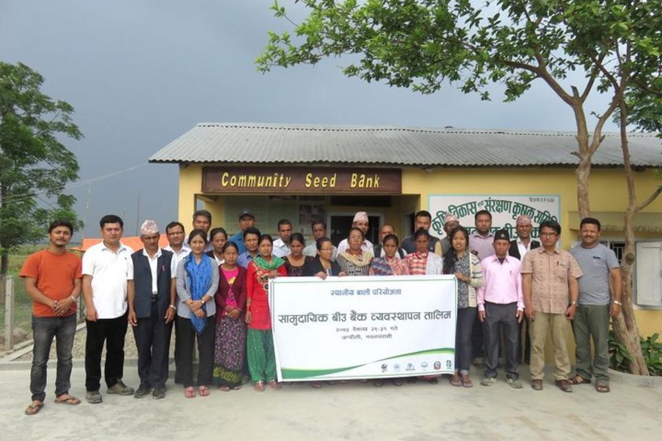 Farmers get to work to establish vital community seedbanks in Nepal
